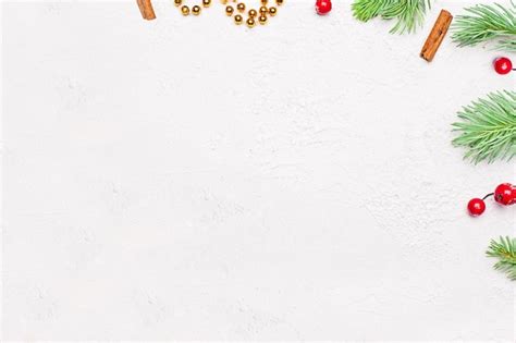 Premium Photo Christmas Card Modern Minimal Background Corner