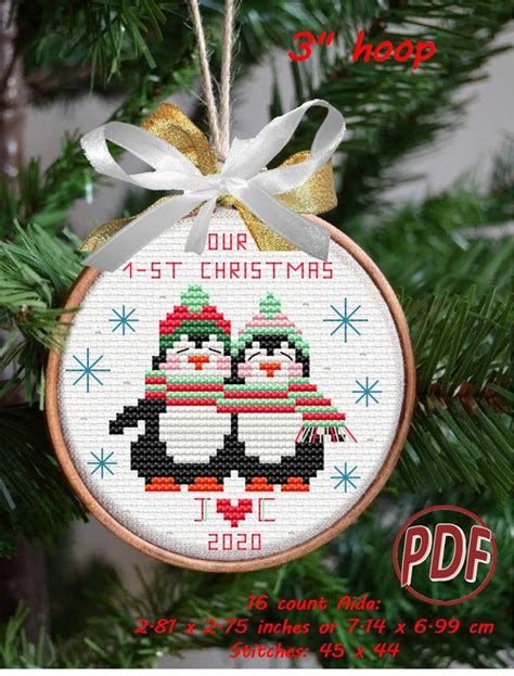 First Christmas Ornament Cross Stitch Pattern Pdf Our First Etsy