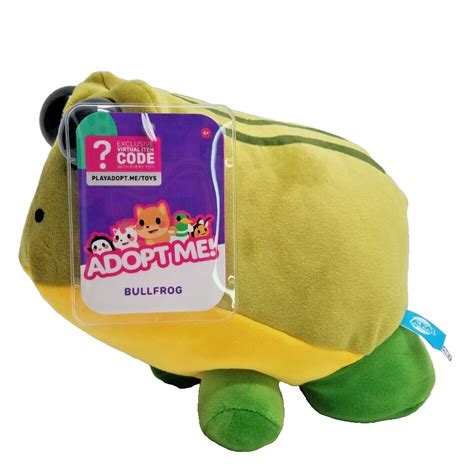 Adopt Me Plush 8in Pet Bullfrog Stuffed Animal Roblox 2024 Toy W