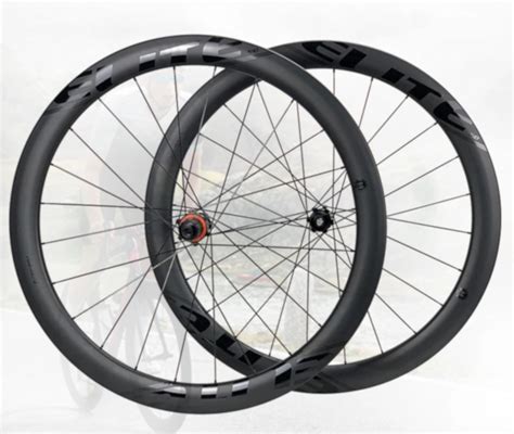 Rodas Elite Wheels 50 Carbono Speed 700 24 Furos Freio A Disco Preto Fosco