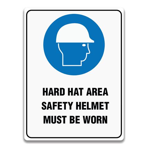 Wear A Safety Helmet Sign Royalty Free Vector Image