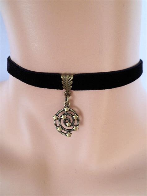 Black Velvet Choker Star Choker Universe Necklace Stretch