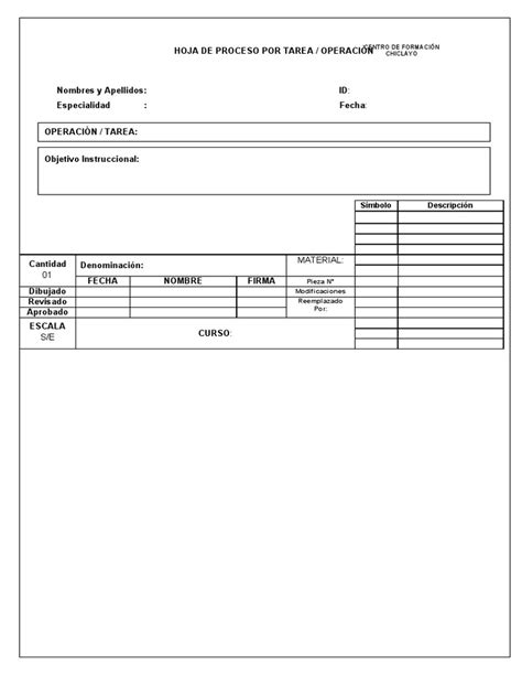 Hojas De Proceso Formato Pdf