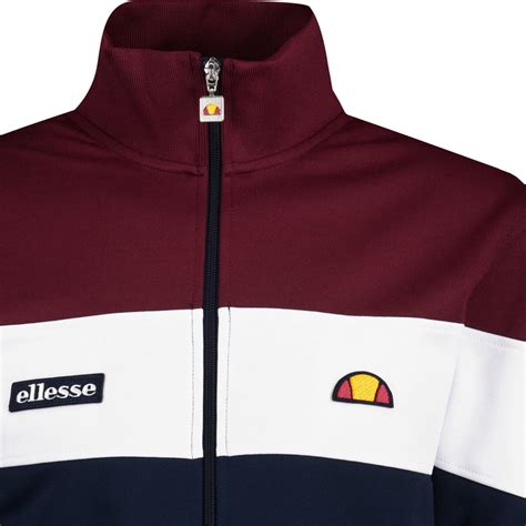 Ellesse Heritage Caprini Retro S Casuals Track Top Burgundy