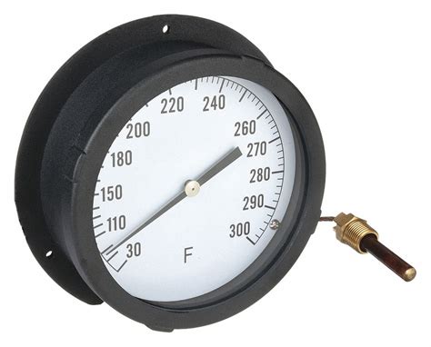 30° To 300°f 6 In Dial Dia Analog Panel Mount Thermometer 12u667 12u667 Grainger