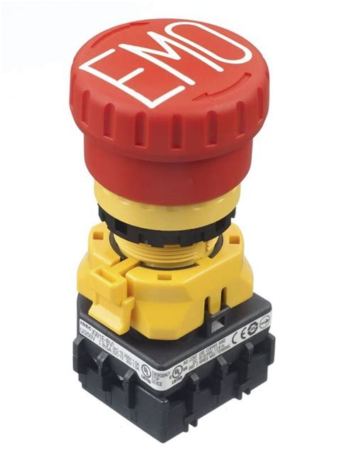 Xw1e Bv413m Rh Emo Idec Xw1e Series Red Emergency Stop Push Button