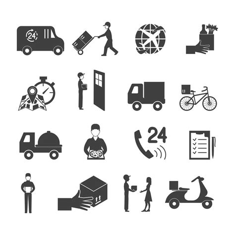 Delivery Icon Set 479537 Vector Art At Vecteezy