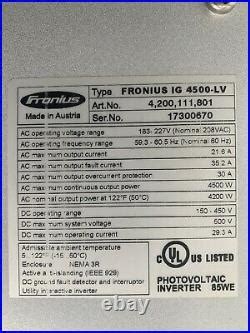 New Fronius Ig Lv Solar Grid Tie Inverter V Grid Tie Inverter