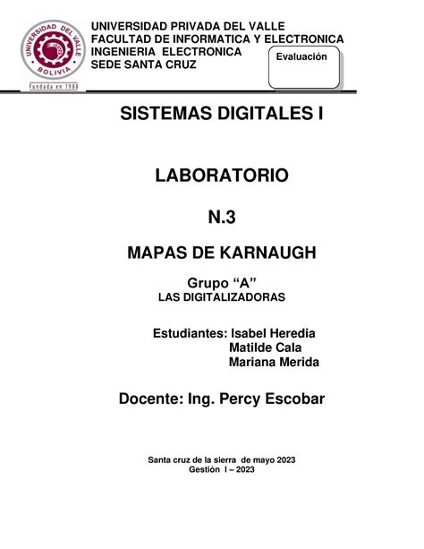 Lab 3 Sistemas Digitales LAS Digitalizadoras UNIVERSIDAD PRIVADA DEL