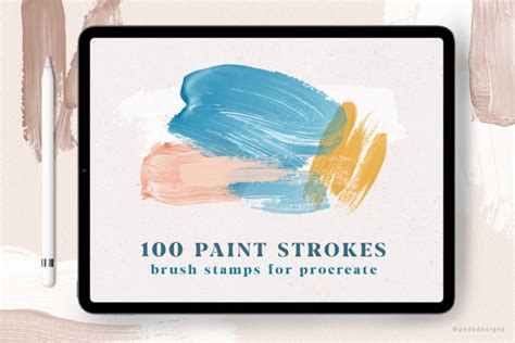 Paint Strokes Stamps For Procreate Design Cuts