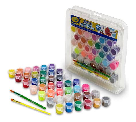 Crayola Kids’ Paint; 42-count Set; 7 Paint Pot Strips (6 colors on each ...