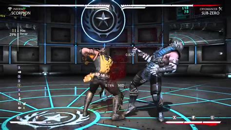 Mortal Kombat X Scorpion 33 Combo Inferno Youtube