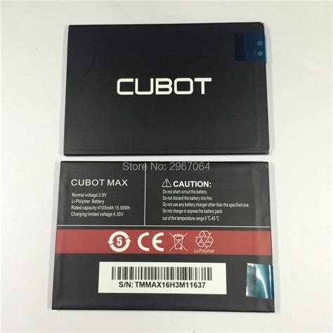 Mobile phone battery CUBOT MAX battery 4100mAh Original battery High ...