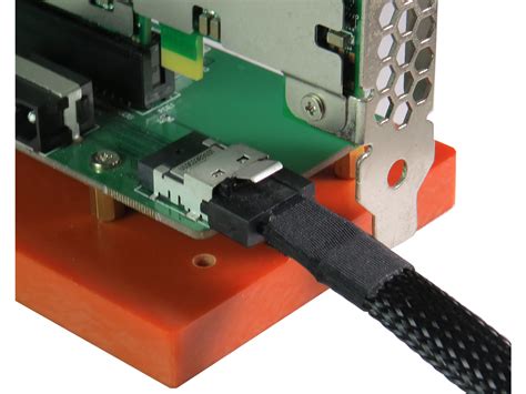 Innocard Slimline SAS (SFF-8654) to PCIe x4 slot Adapter with Slimline ...
