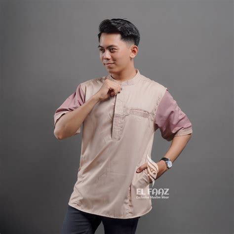 Jual Best Seller Baju Koko Pria Kurta Lengan Premium By El Faaz