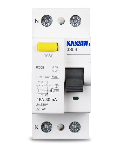 Sassin 3SL6 2p 16A 6ka Residual Current Operated Circuit Breaker RCCB