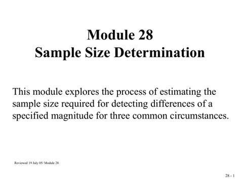 Sample Size Determination