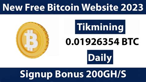 Tikmining Review New Free Bitcoin Mining Website 2023 Free Cloud Mining