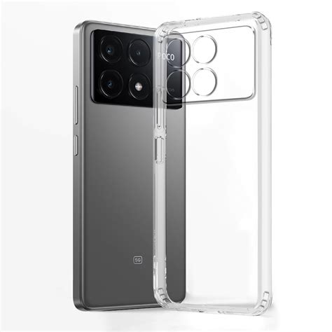 Fashionury Shockproof Crystal Clear Back Cover Case For Poco X6 Pro 5G