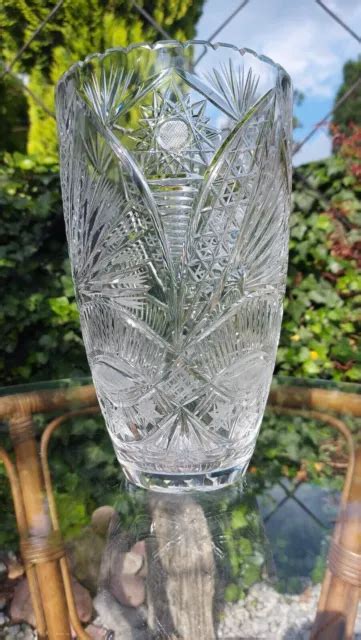 VASE EN CRISTAL de plomb Fabriqué à la main en Pologne dans les années