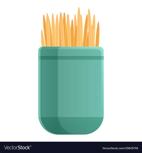 Kitchen Box Toothpick Icon Cartoon Style Vector Image