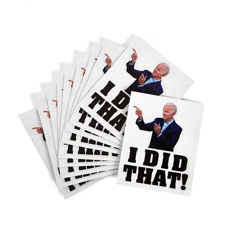 Party I Did That Car Stickers Impermeable Joe Biden Funny Sticker Diy