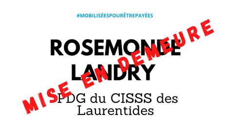 Non Paiement Des Sommes Promises La PDG Du CISSS Des Laurentides Mise