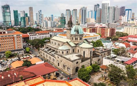 Premium Photo | Aerial view of manila cathedral