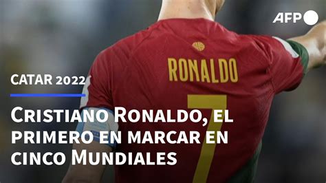 Cristiano Ronaldo Primer Jugador En Marcar En Cinco Mundiales Afp Youtube