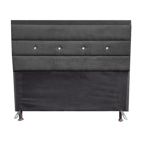 Cabeceira Vitória Cama Box Casal 140cm Suede Cinza Submarino