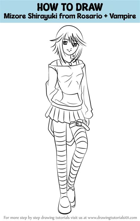 How To Draw Mizore Shirayuki From Rosario Vampire Rosario Vampire