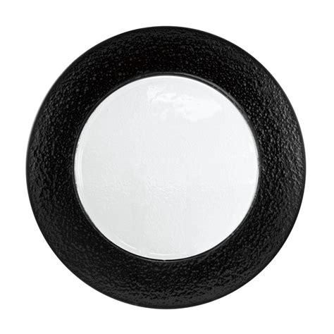 Black Rim Textured Glass Charger Prime Time Party And Event Rental