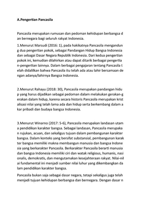 Resume Buku Pembahasan Materi Pancasila Sebagai Nilai Dasar Fundamental