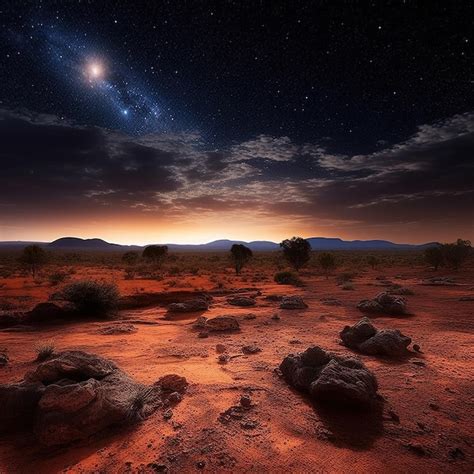 Desert Night Sky Stars Wallpaper