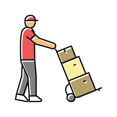 paracel courier color icon vector illustration  vector art