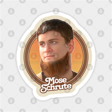 Mose Schrute Retro Style Fan Artwork The Office Magnet Teepublic