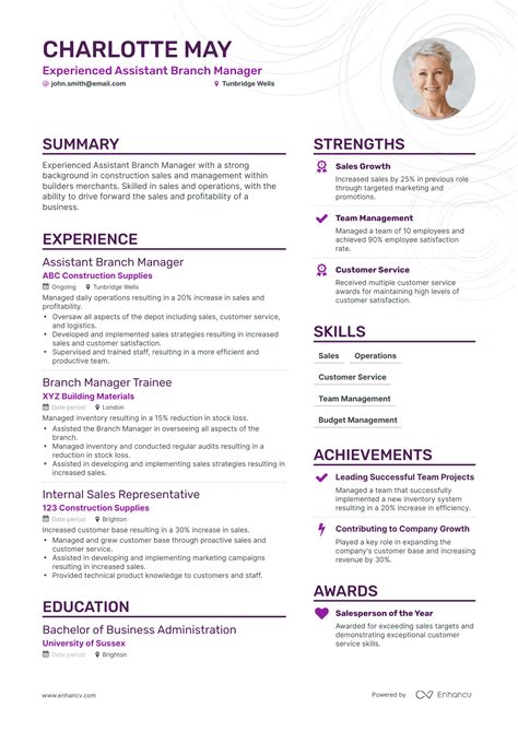 5 Assistant Branch Manager Resume Examples And Guide For 2023