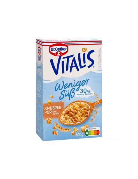 Dr Oetker Vitalis Müsli Knusper Pur weniger süss 600g