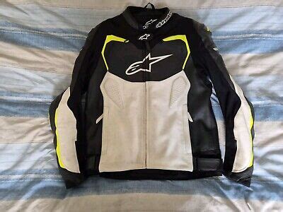 Alpinestars Gp Pro Leather Jacket Us Eu Black White Fluo Ebay