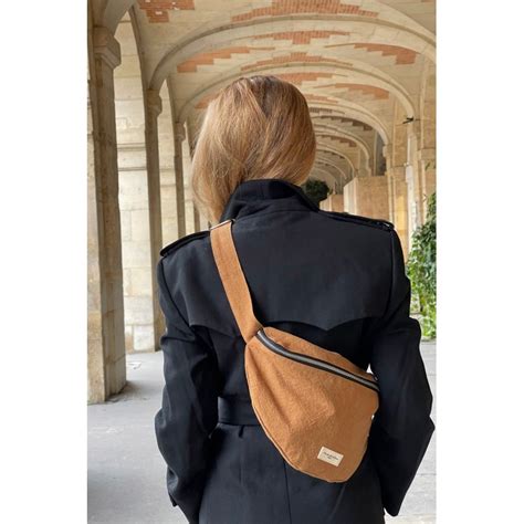 Sac Banane Custine Xl En Coton Recycl Tobacco Rive Droite Paris