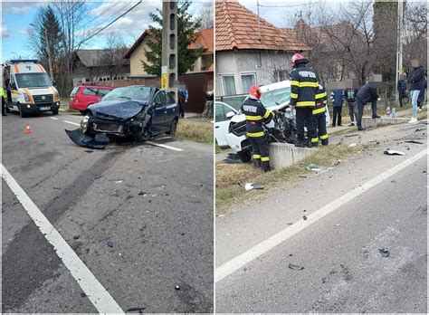 FOTO VIDEO Accident pe un drum din Argeș Două autoturisme implicate