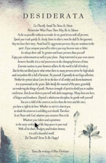 High Resolution Free Printable Desiderata Poem Pdf