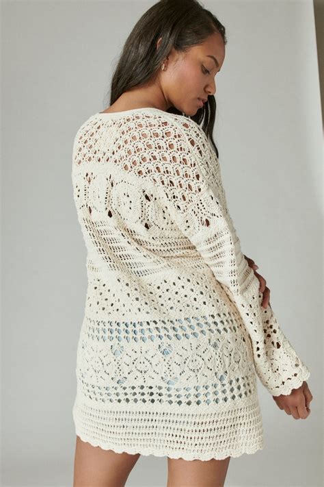 Open Crochet Cardigan Lucky Brand