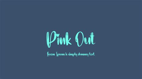 Pink Out Font : Download Free for Desktop & Webfont