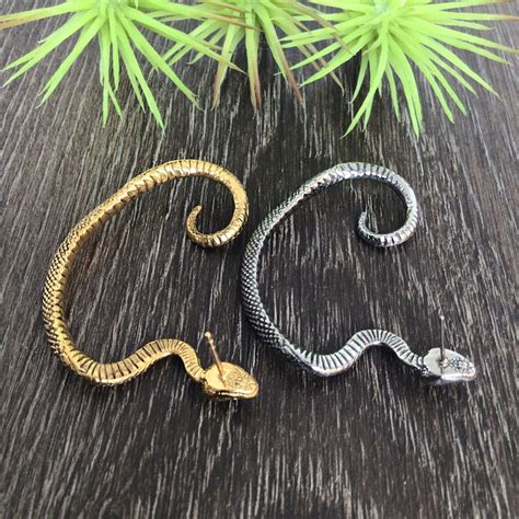 SINGLE Snake Cuff Earring Snake Cuff Earring Gothic Earring Etsy