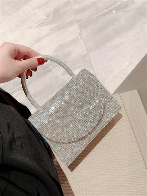 Bolsa Moonlit Evebag Fashionable Minimalista Casual Brilho De