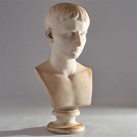 Grand Tour Marble Bust Of Augustus Caesar