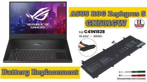 How To Replace Battery Asus Rog Zephyrus S Gx531gw Disassembly Youtube