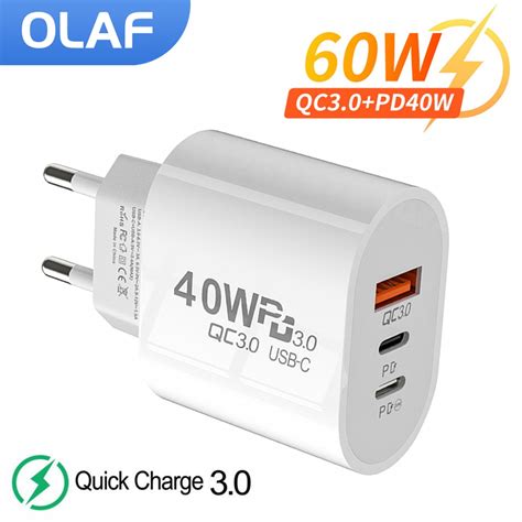 Olaf Cargador USB Tipo C De Carga R Pida Adaptador De Corriente PD Para