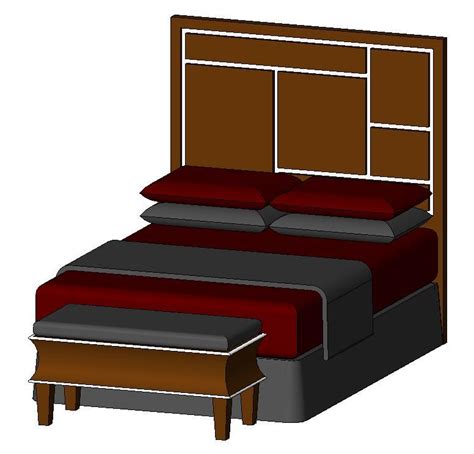 Bed 3d Dwg Model For Autocad • Designs Cad